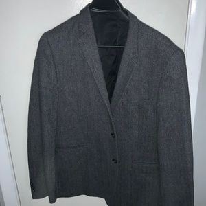 Gray suit coat